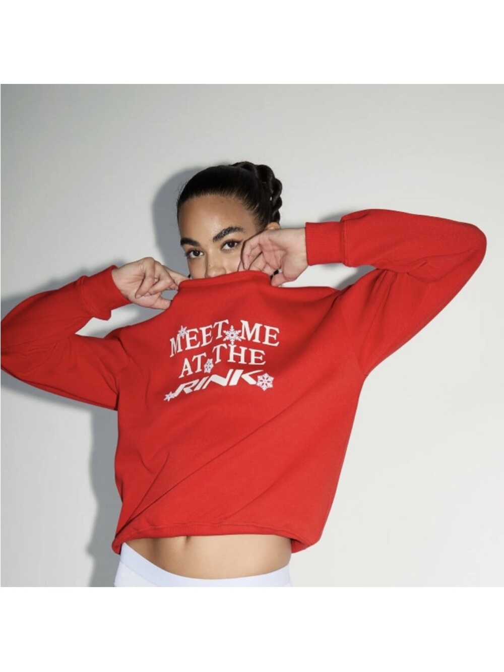 VS Pink Meet Me At The Rink Sweater Size M